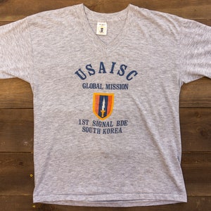 80s Vintage US Army T-Shirt | Vintage Military T-Shirt | Vintage V-Neck T-Shirt