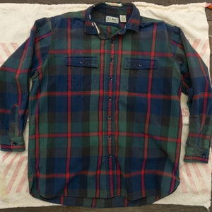 90s Thick Flannel Shirt | Heavyweight Flannel | Blue Plaid Flannel | Vintage Flannel