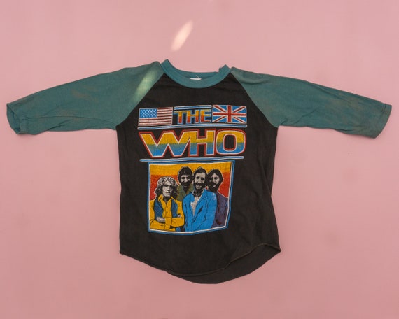 70s Vintage the Who Green Baseball Band T-shirt Etsy
