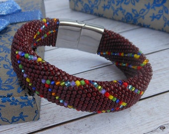 OYA bracelet Orisha Oya beads Orisha Oya Colors Yansa Oya Bracelet Oya Pulsera bracelet Beaded Bracelets Santeria Oya jewelry Men's bracelet