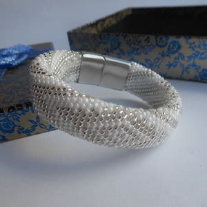 Idde de Obatala Perlen Armband ilde de mazos Obatala Armband inspiriert Armband weiß Orisha Armband Yoruba spirituelle Santeria Perlen