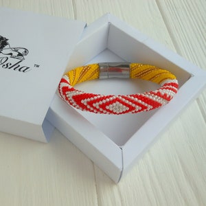 Shango bracelet Idde de Shango Y Oshun santeria ifa shango collar de oshun ilde oshun shango santeria  shango jewelry mens tribal bracelet