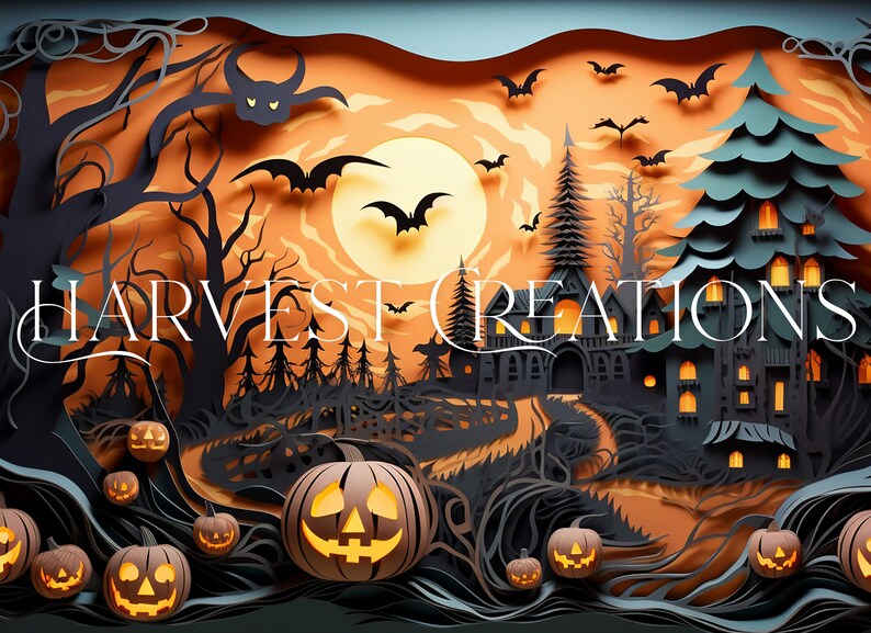 Samsung Frame TV Art   |   Halloween Frame TV Art   |   3D Paper   |   Frame TV Halloween   |    Halloween   |   Fall Art