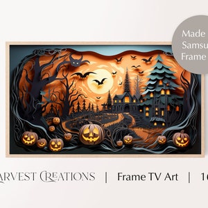 Samsung Frame TV Art   |   Halloween Frame TV Art   |   3D Paper   |   Frame TV Halloween   |    Halloween   |   Fall Art