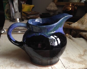 Blue Sheffield Pottery pitcher.