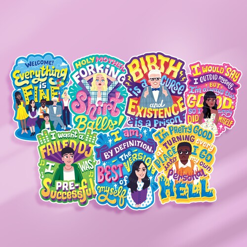 Holographic Vinyl Sticker the Good Place Holy Motherforking Etsy