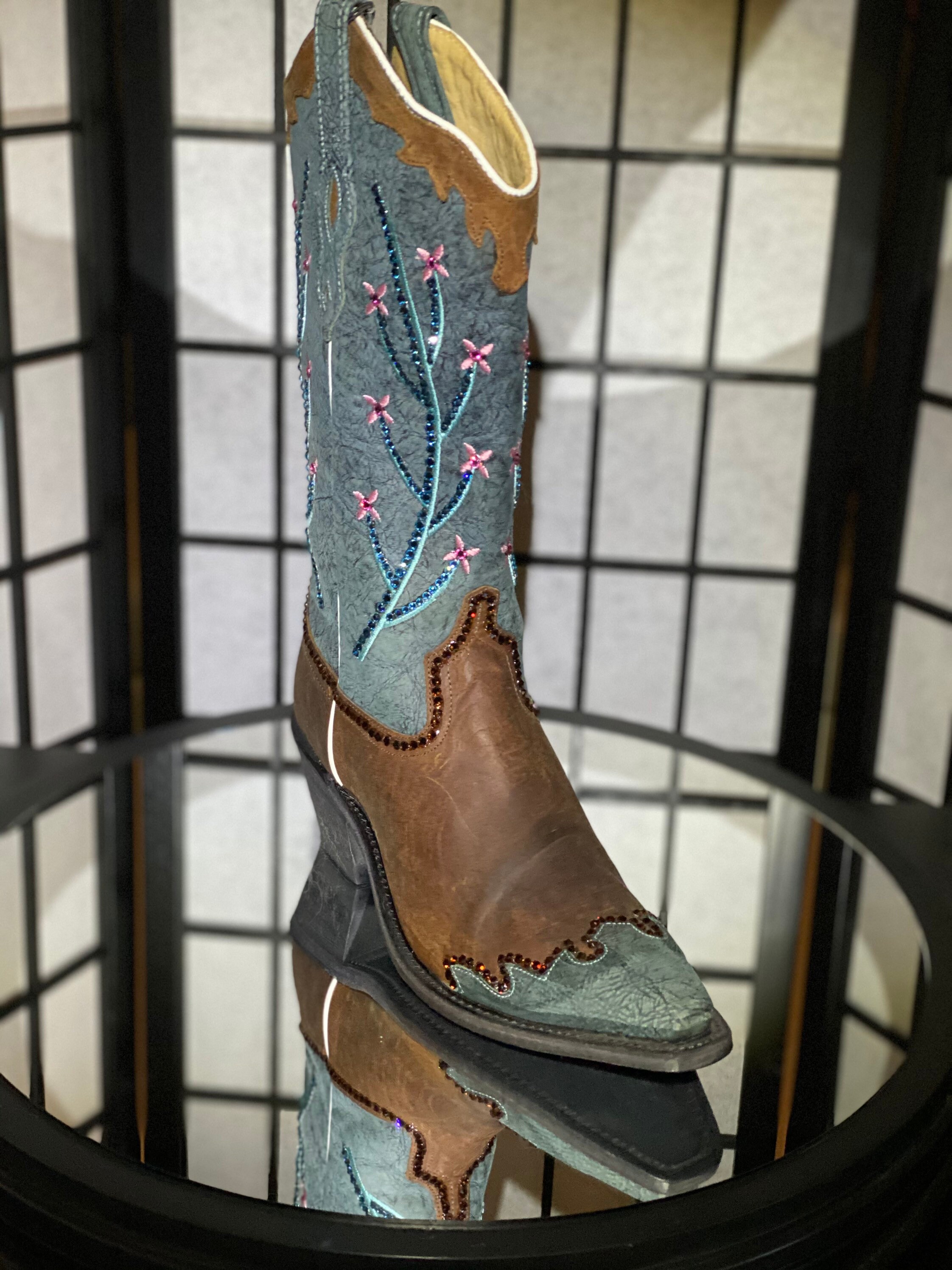 靴 jennyfax Western knit boots blue il_fullxfull.3574393217_mtum.jpg