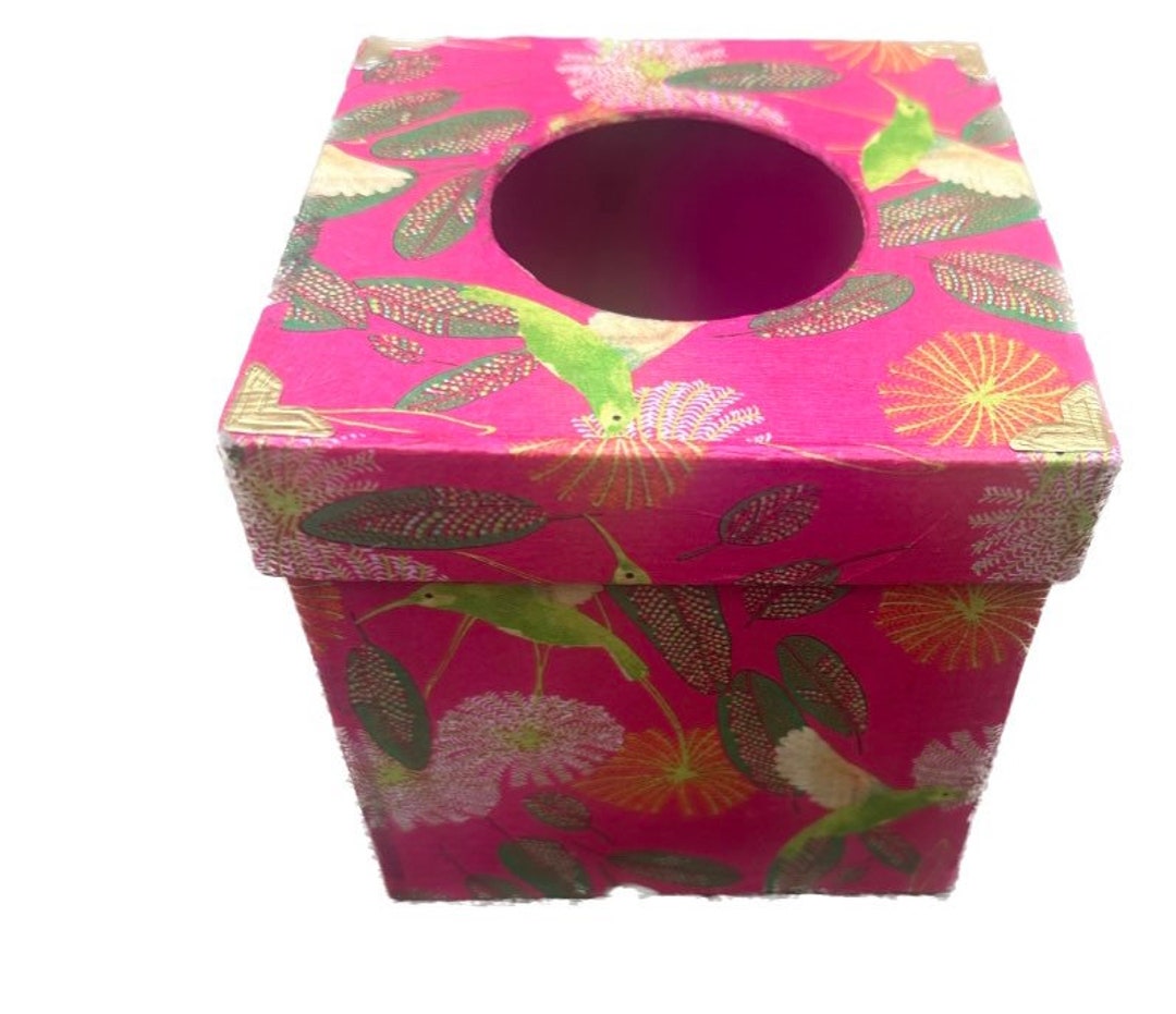 Handmade Tissue Box Holder Wooden Decoupage Tissue Box Home Etsy