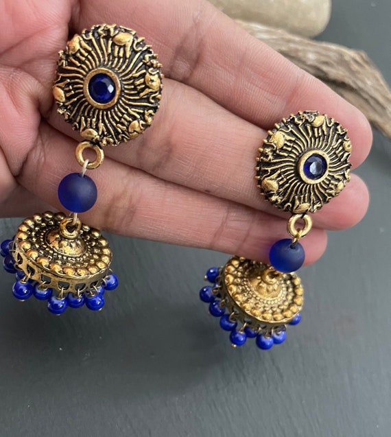 Buy Gold Earrings for Women by Anika's Creation Online | Ajio.com