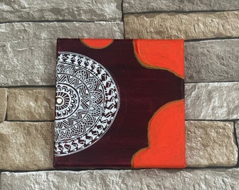 Dipinto originale di Mandala Worli Art, arredamento etnico per la casa, arredamento etnico indiano per pareti, arte popolare indiana, dipinto boho kollam, arte murale tribale