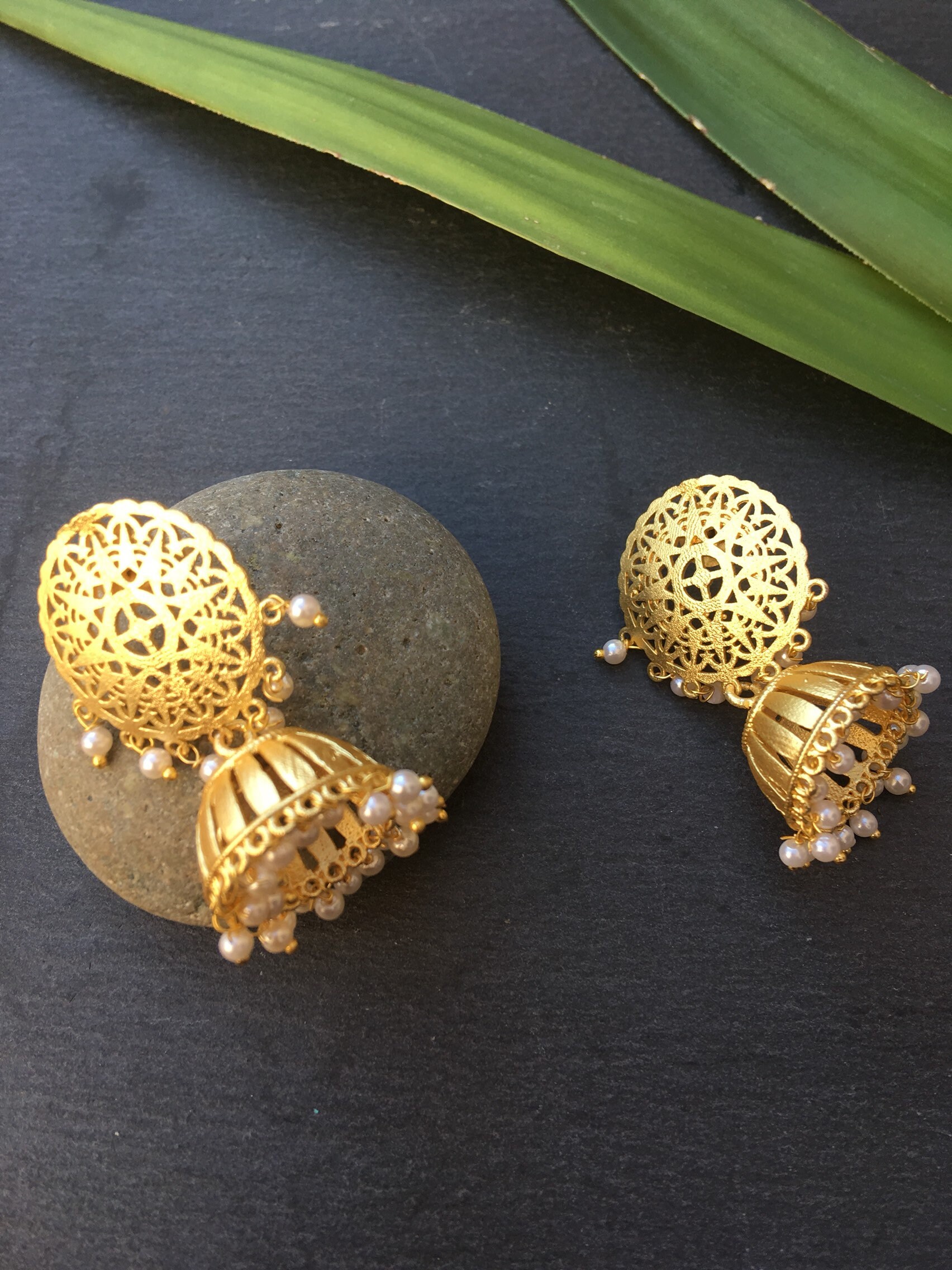 Indian Long Fancy Oxidized Earrings With Jhumkas, Oxidized Silver Jewelry,  Indian Earrings, Indian Jewelry, South Indian Jewelry, Oxidize - Etsy