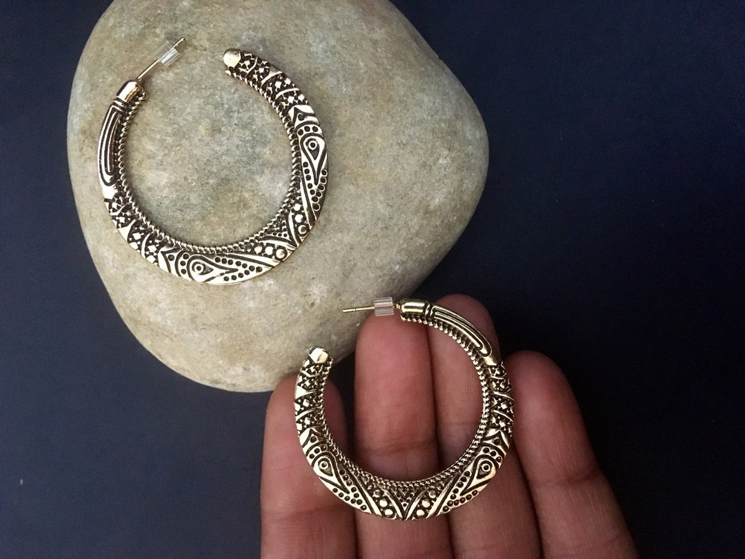 Antique Earrings,indian Hoops Earrings,boho Earrings