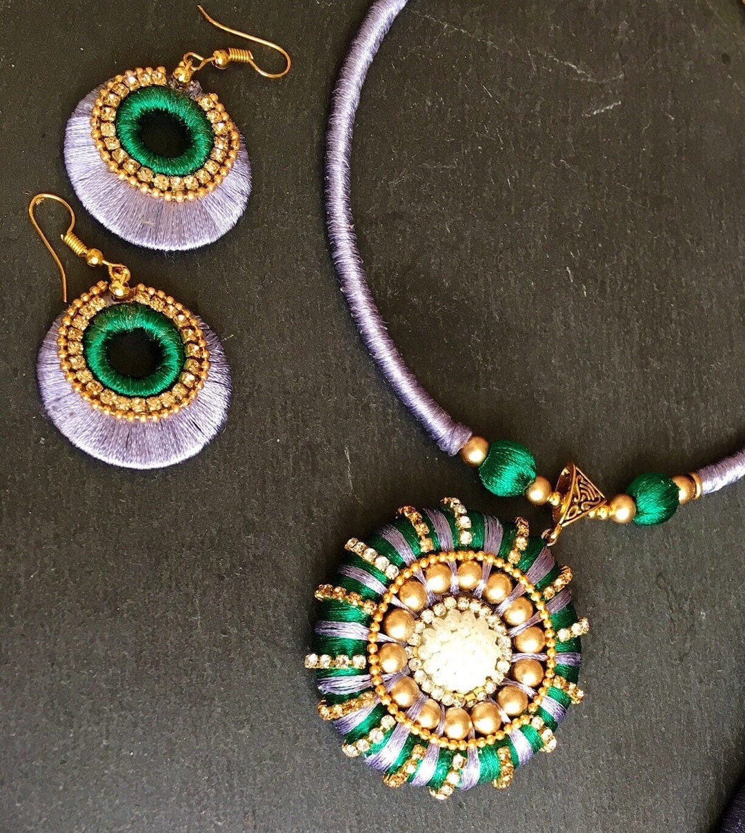 Silk thread necklace for babies sale