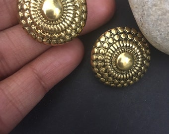 Orecchini a perno vintage in oro, gioielli tradizionali indiani