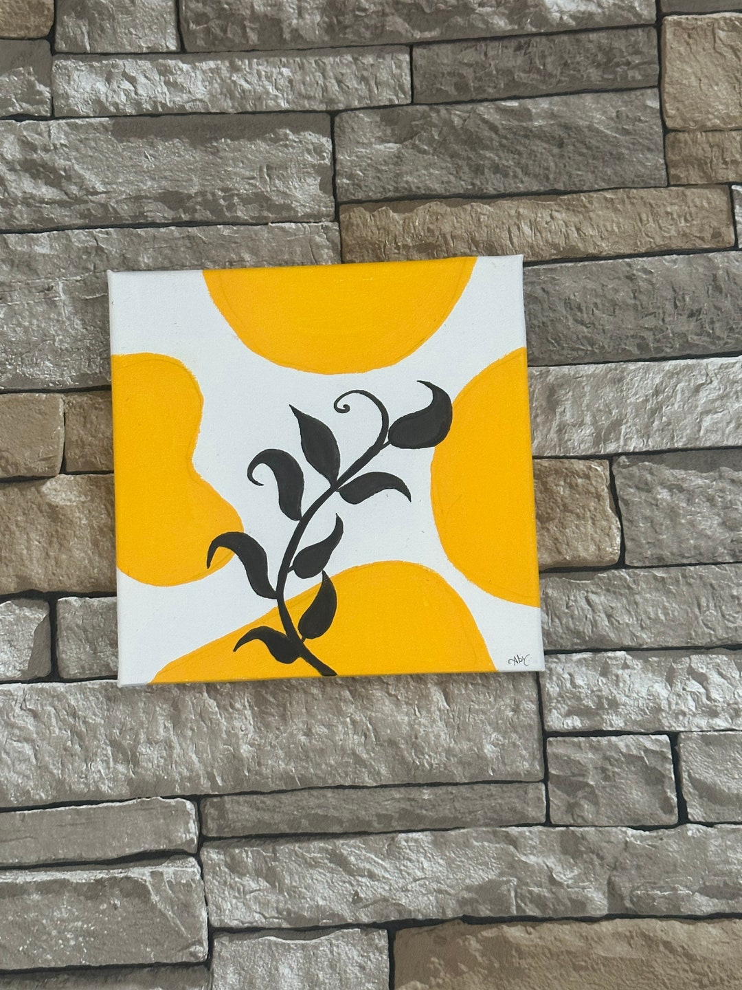 Original Canvas Painting Art ,leafy Modern Painting , Contemporary Art