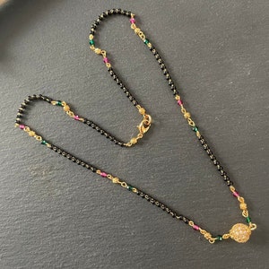 Black Bead Necklace Ethnic Indian 
