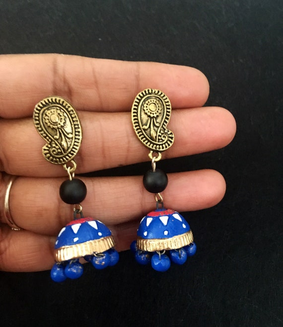 Buy Indian Jewellery Terracotta Clay Earrings indian Earrings Earthen Clay Jewelry Indian Gypsy Earrings ethnic Indian Jewellery Online in India Etsy