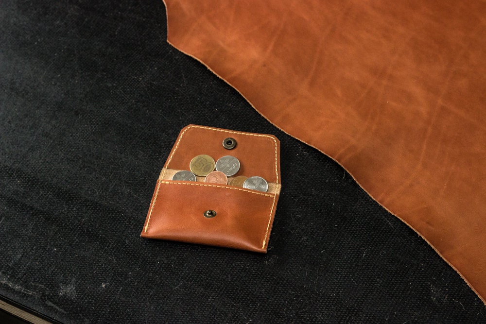 Leather Personalized Coin & Card Purse Women Credit Card Etsy