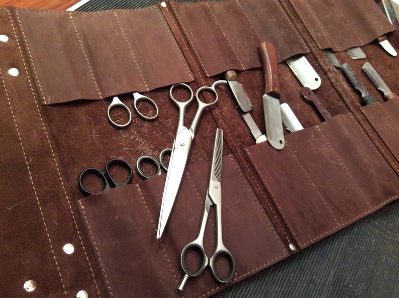 Pet Grooming Organizer Leather Grooming Tool Bag Groomer Etsy
