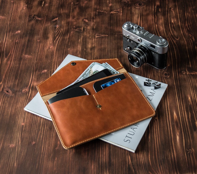 Personalized Leather Envelope Bag Leather Handbag Leather Etsy