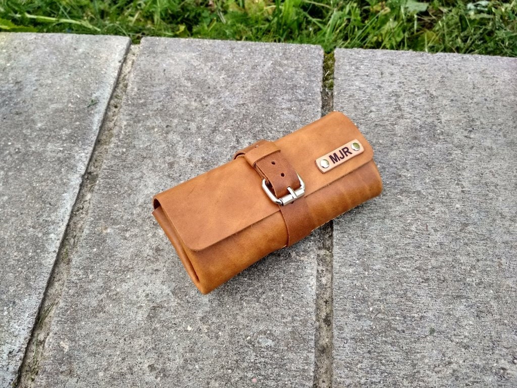 Roll for 2-5 watches, Leather watch roll, Travel watch pouch, Watch s…