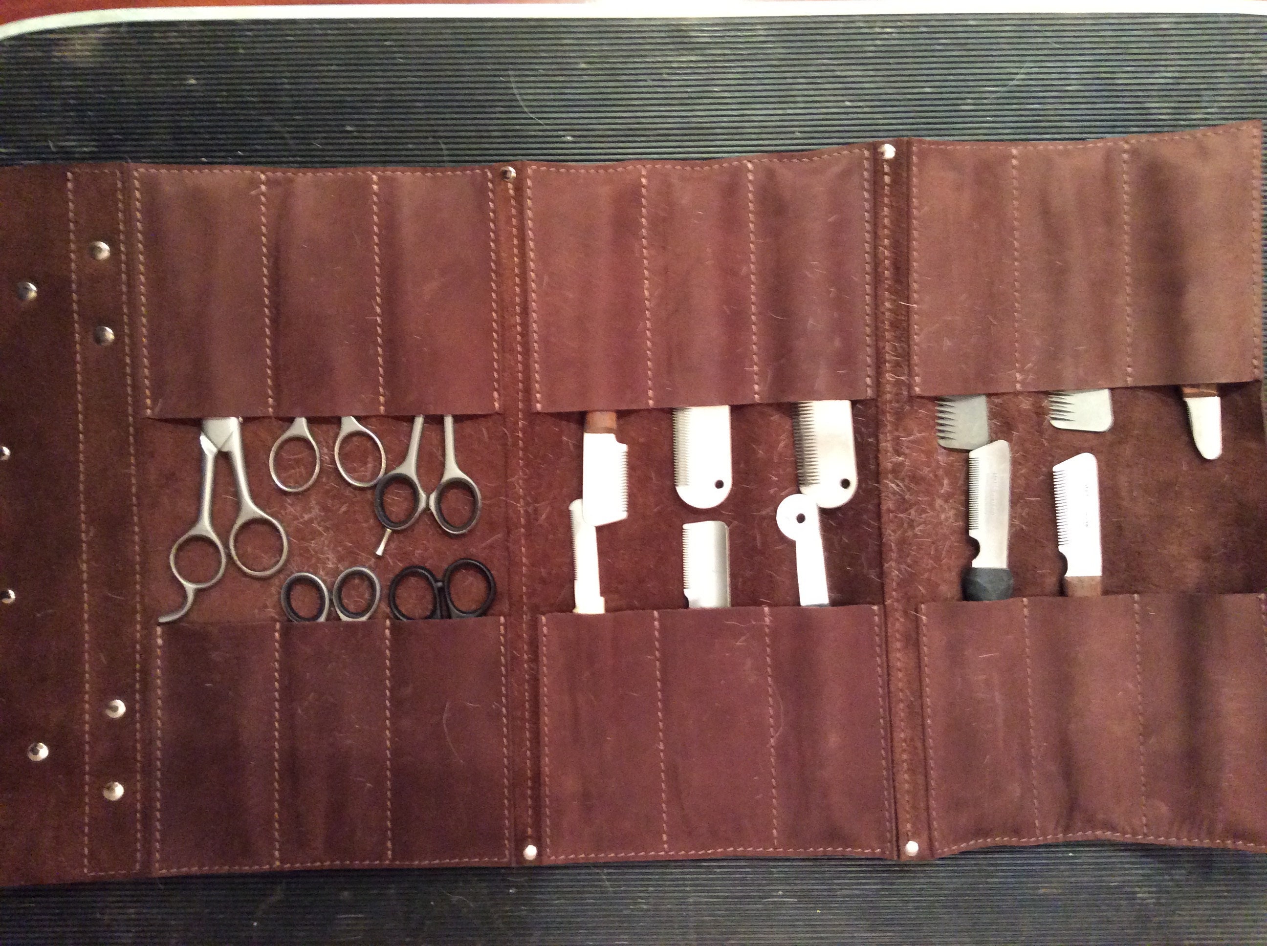 Pet Grooming Organizer Leather Grooming Tool Bag Groomer Etsy