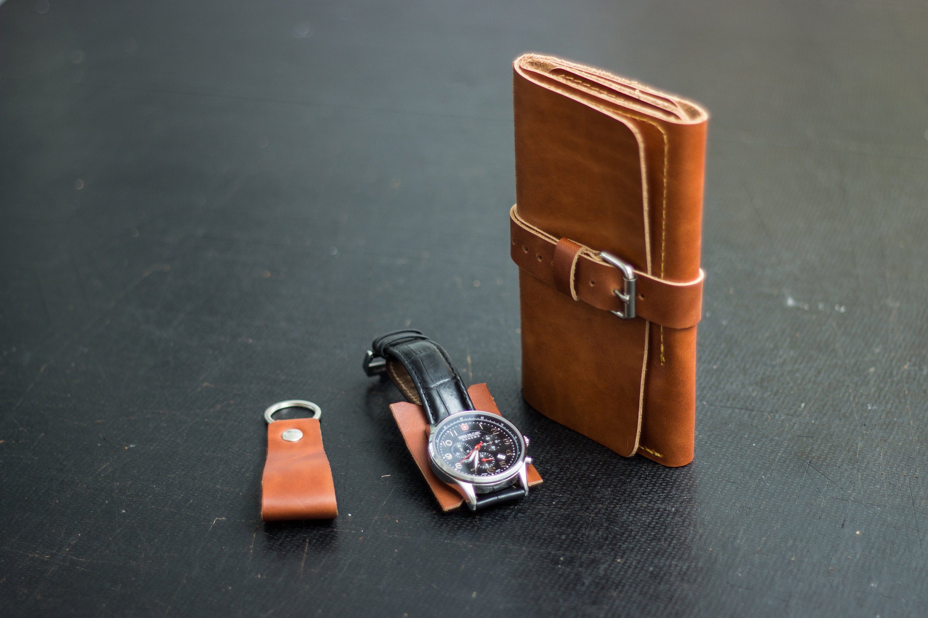 personalized leather watch travel case
