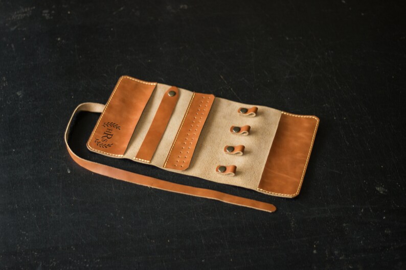 Leather jewelry organizer Travel jewelry roll Jewelry roll Etsy