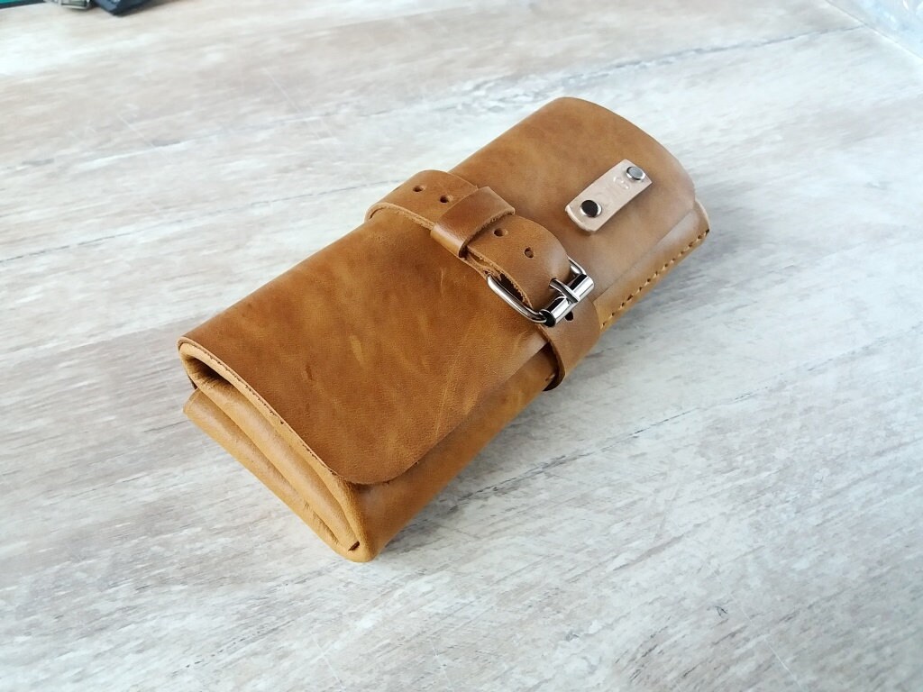 Leather watch roll, men's leather gift, leather watch pouch, watc…