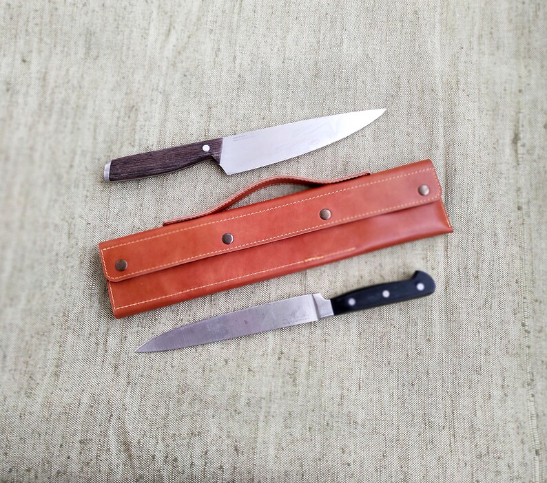 Rouleau De Couteau à 14 Poches, Rouleau De Couteau En Cuir