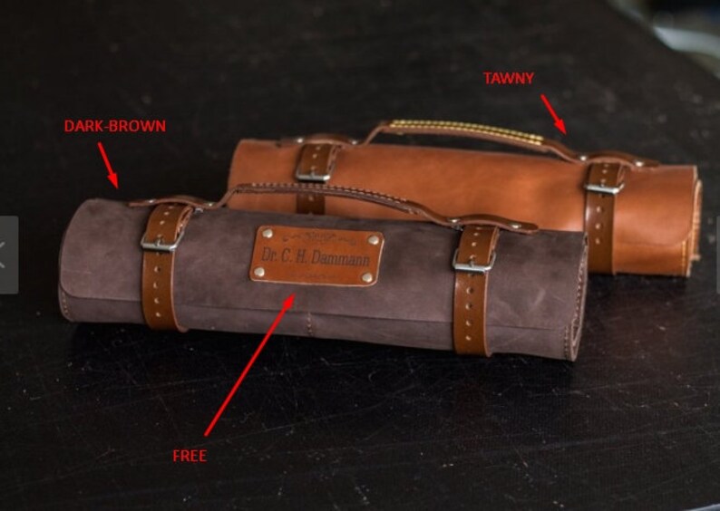 Leather Pocket Knife Roll Leather Tool Roll Woodcarving Etsy