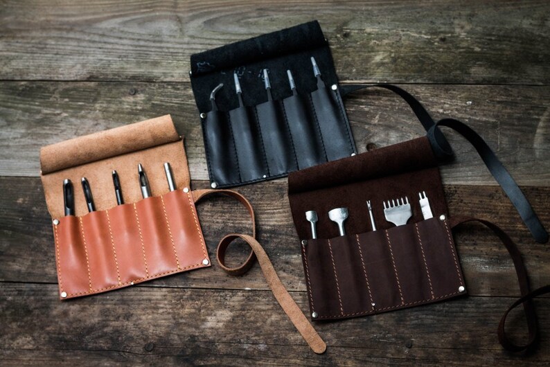 Leather tool storage Tool organizer Lather tool roll Tool Etsy