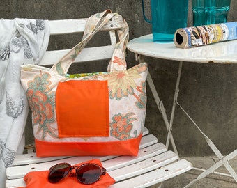 Super Handy Bag, beach bag, detachable zipped purse, recycled, picnic bag, bag for life, student tote, shopping tote, work bag, travel bag
