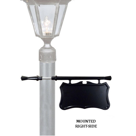 Lantern post with sign bracket sale