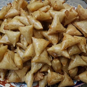 Arabic sweets, Special event sweets, Moroccan Sweets, Delicious sweets, Handmade sweets, Moroccan food, Exotic sweets, The almond triangle image 3