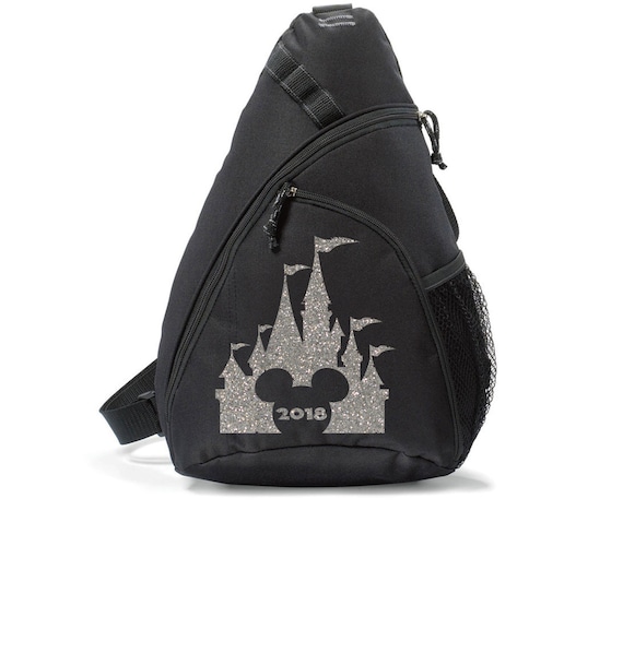 Disney castle Sling Bag Disney Cinderella Backpack Family Etsy