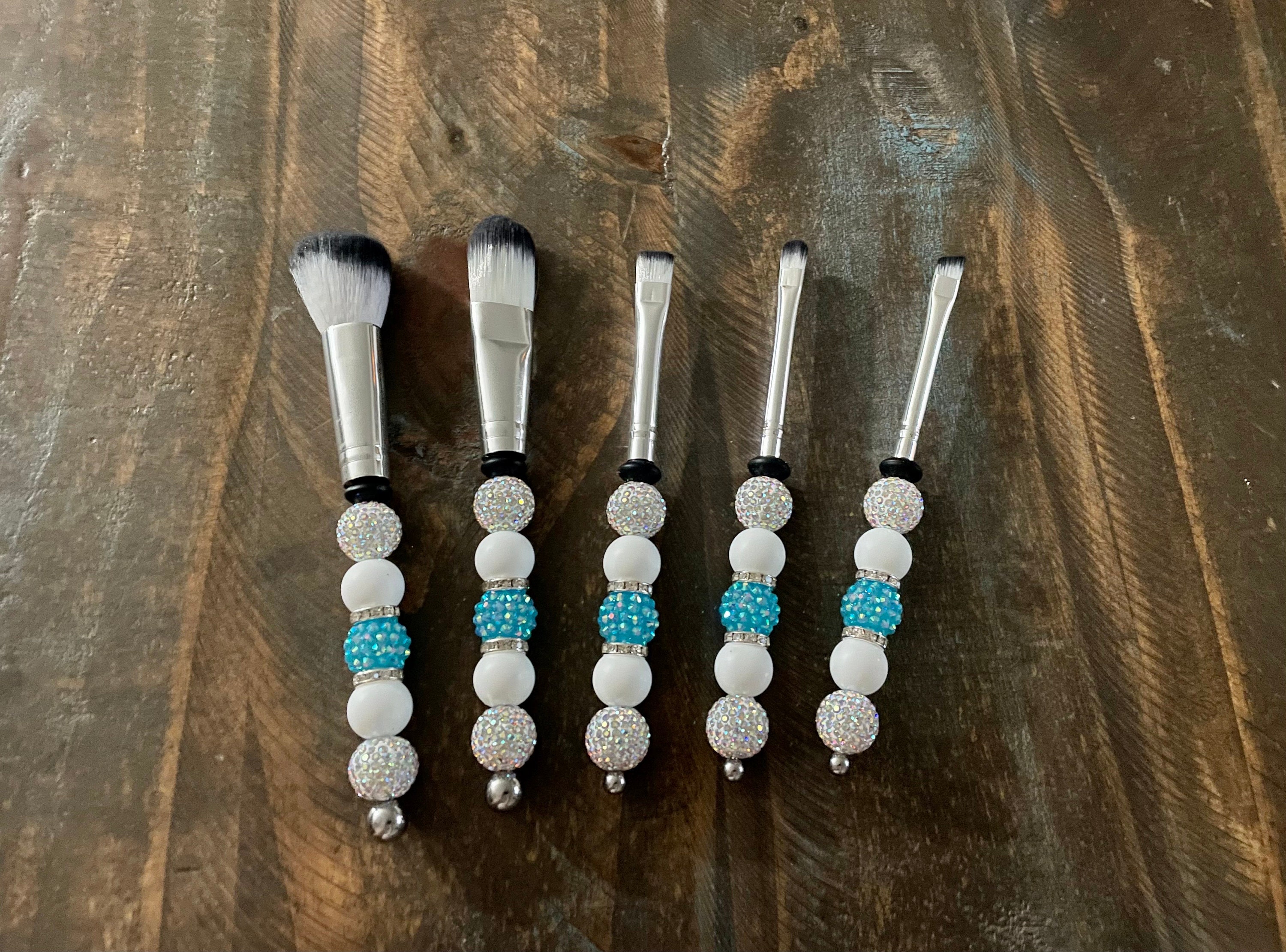 Beaded Makeup Brush Set Etsy