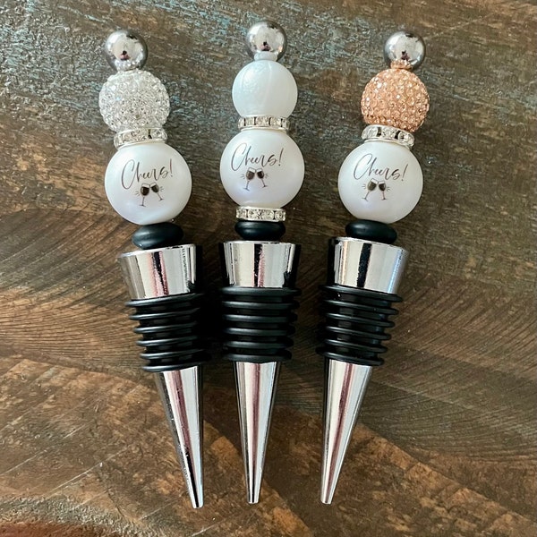 Beaded wine stopper/bottle topper