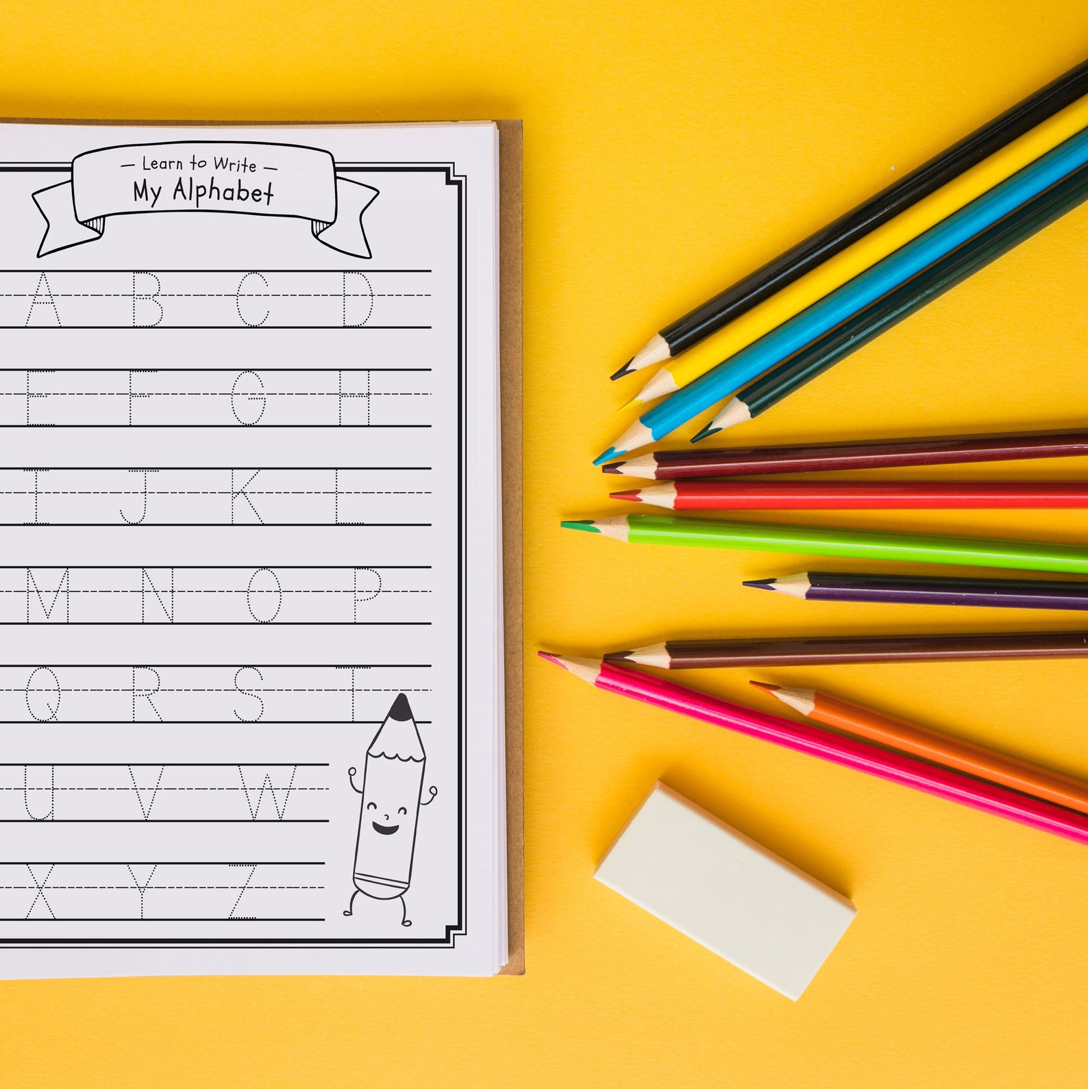 Printable ABC 123 Worksheets Alphabet And Number Tracing Etsy