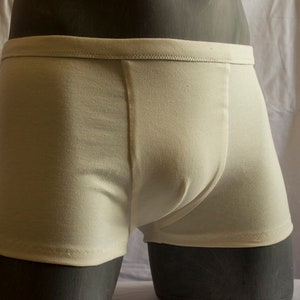 Organic cotton Men's Boxers, artisanal production, anti-allergenic, only cotton, breathable, no dyes, no bleach, no elastane