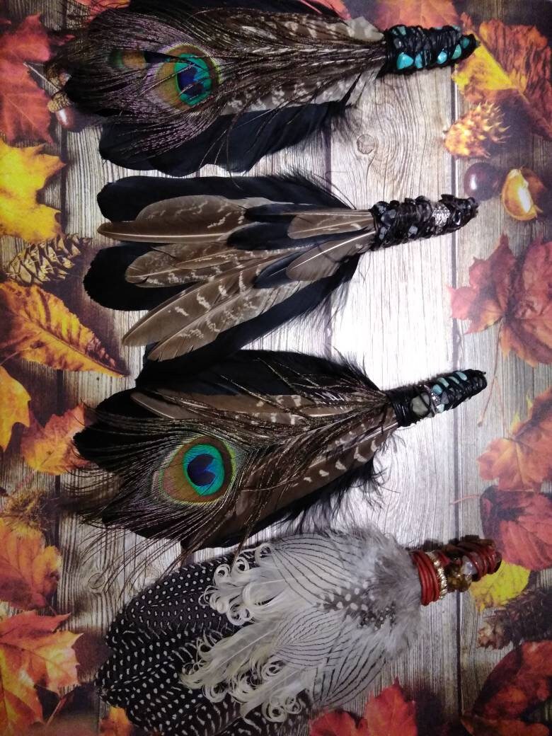Variety of styles 12" Smudging  Fans/Wands for Cleansing and Cle…