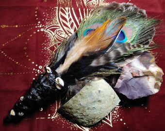 Feather Smudge Fan Etsy