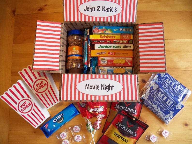 Movie Night Gift Basket Birthday Gift Box Quarantine Gift ...