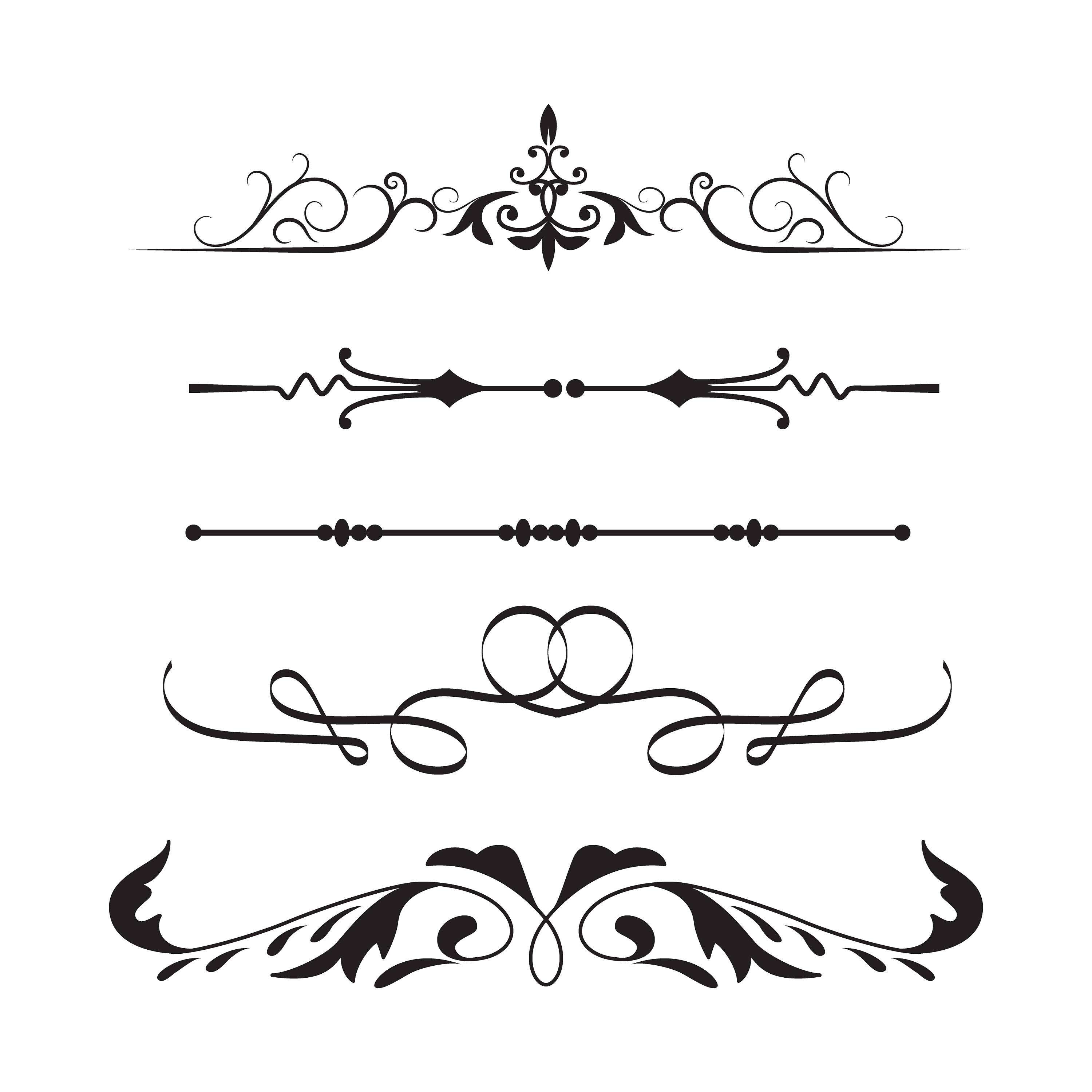 Line DividersPage divider clipart Text Divider Clipart Etsy