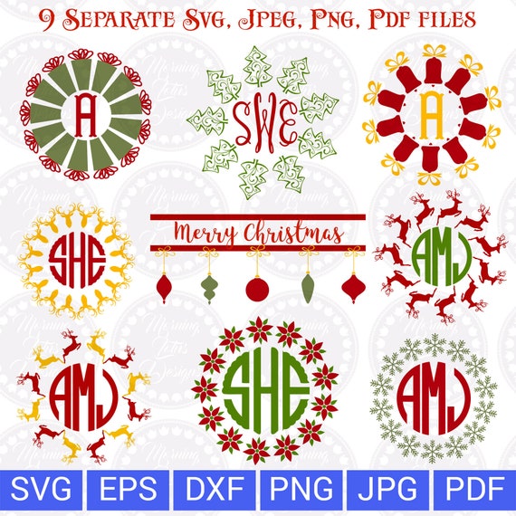 Download Christmas Tree Monogram Svg