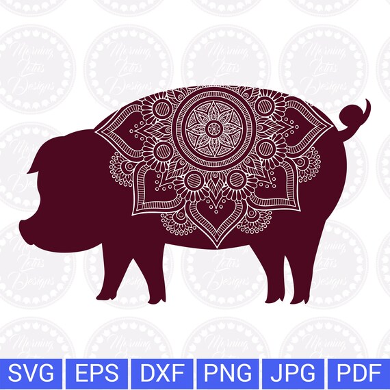 Download Mandala Svg Pig Mandala Svg Pig Svg Zentangle Svg Geometric Etsy
