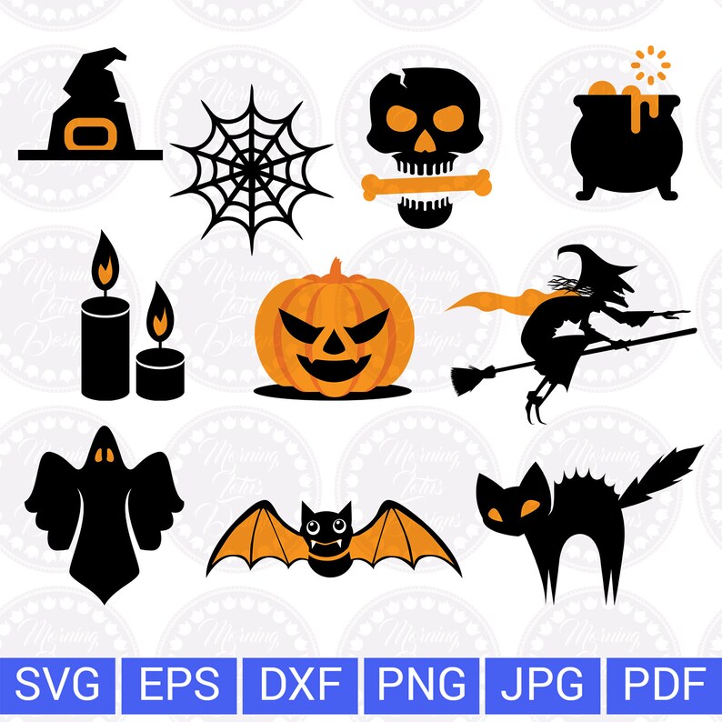 Download Clip Art Halloween Bundle Svg Halloween Silhouette Svg Halloween Clipart Pumpkin Svg Files Ghost Svg Halloween Vector Spiderweb Svg Witch Svg Spider Art Collectibles