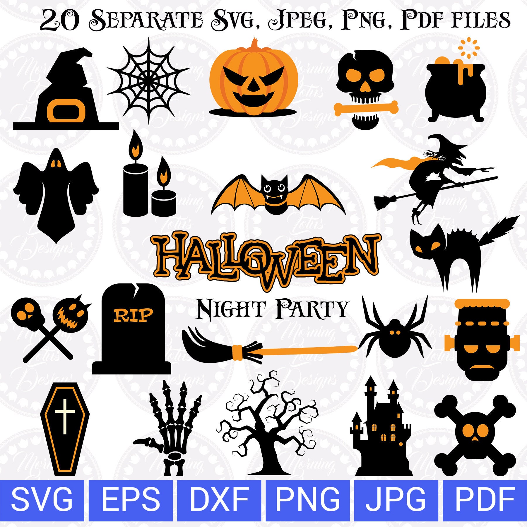 Download Halloween Svg Halloween Clipart Pumpkin Svg Witch Svg Spider Etsy