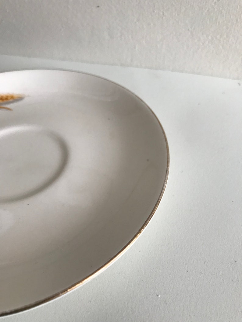 Homer Laughlin Golden Wheat Saucer Plate 22K Gold Trim