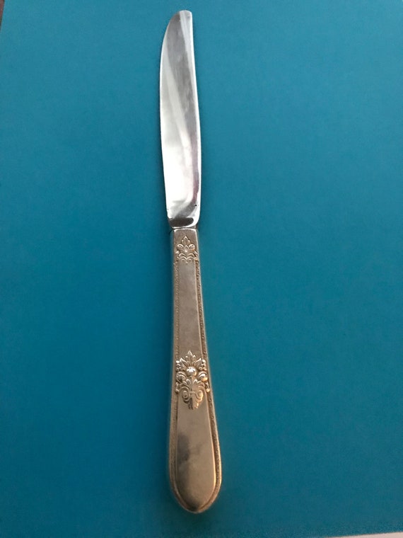 Set of 4 Vintage /" Adoration /" Luncheon Grille Place Knives 1847 Roger/'s